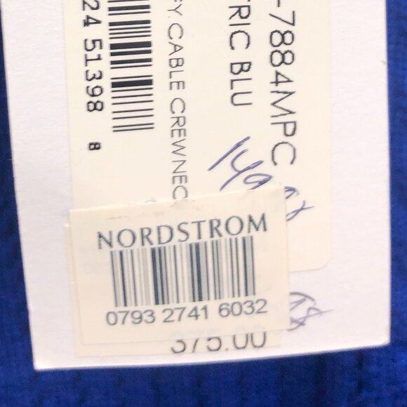 BNWT Premium 3.1 Phillip Lim Blue Merino Wool Cable Crewneck Crop Top - Picture 6 of 10